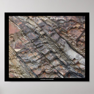 Hot-Springs-, AR-Rock-lagen, centraal afdrukken Poster