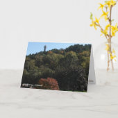 Hot-Springs-, AR Tower Autumn-Wenskaart Kaart (Gele Bloem)