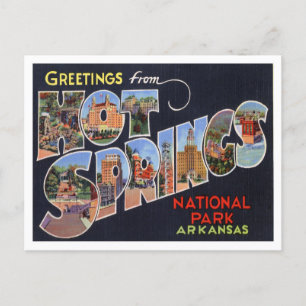 Hot Springs, Arkansas  Big Letters Briefkaart