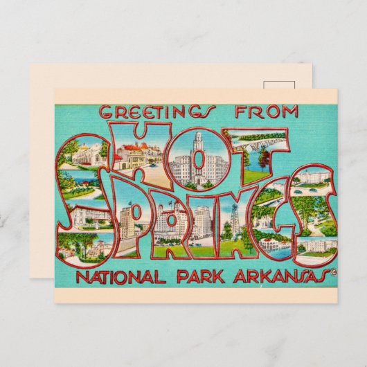 Hot Springs Arkansas  Briefkaart (Voorkant / Achterkant)
