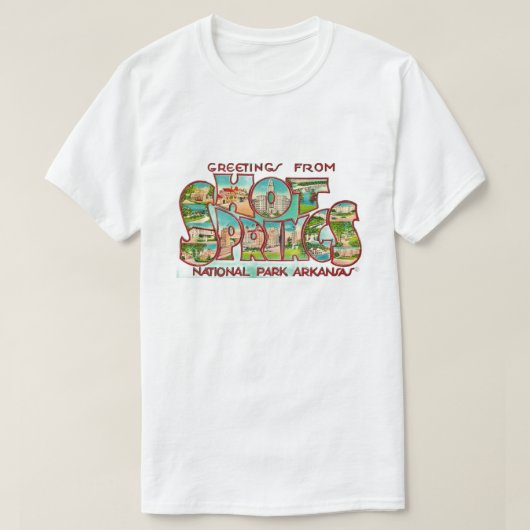 Hot Springs Arkansas Fade-out T-Shirt (Design voorkant)