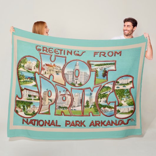 Hot Springs Arkansas Fleece Deken (In situ)