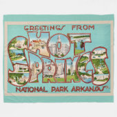 Hot Springs Arkansas Fleece Deken (Voorkant (Horizontaal))