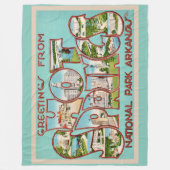 Hot Springs Arkansas Fleece Throw Deken (Voorkant)