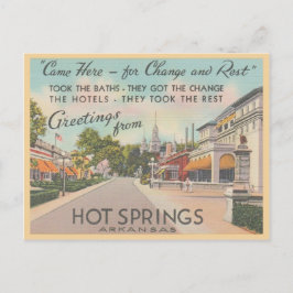 Hot Springs Arkansas Greetings Briefkaart