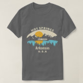 Hot Springs Arkansas Souvenir Mountain Sunset Rive T-shirt (Design voorkant)