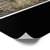 Hot Springs Arkansas van Space Satellite Map Poster (Hoek)