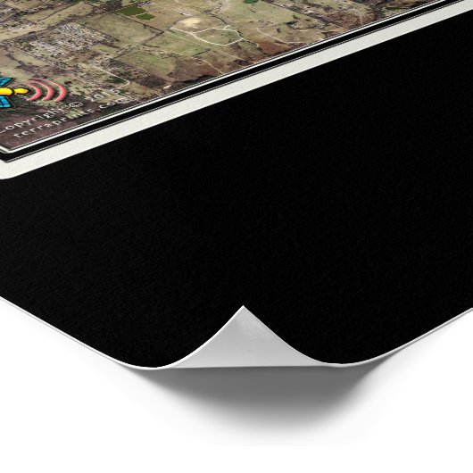 Hot Springs Arkansas van Space Satellite Map Poster (Hoek)