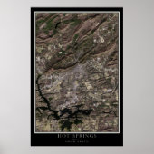 Hot Springs Arkansas van Space Satellite Map Poster (Voorkant)