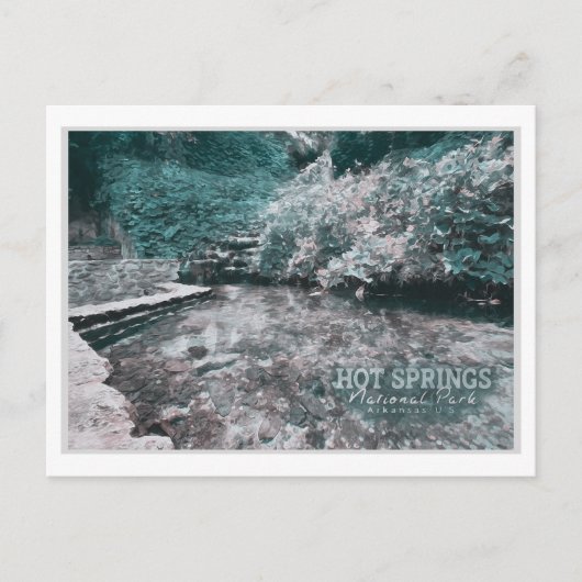 HOT SPRINGS ARKANSAS WATERVERF - ARKANSAS US BRIEFKAART (Voorkant)