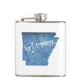 Hot Springs Arkansas Wood Grain Heupfles (Voorkant)