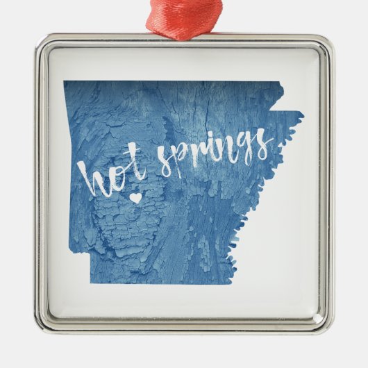 Hot Springs Arkansas Wood Grain Metalen Ornament (Voorkant)