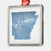 Hot Springs Arkansas Wood Grain Metalen Ornament (Links)