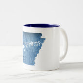 Hot Springs Arkansas Wood Grain Tweekleurige Koffiemok (Voorkant rechts)