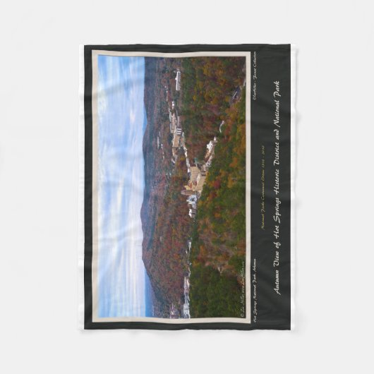 Hot Springs City en National Park Centennial Ed Fleece Deken (Voorkant)