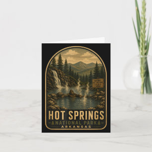 Hot springs nationaal park bigfoot vintage kaart