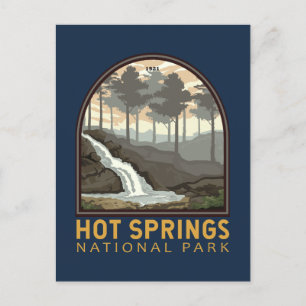 Hot Springs Nationaal Park Emblem Briefkaart