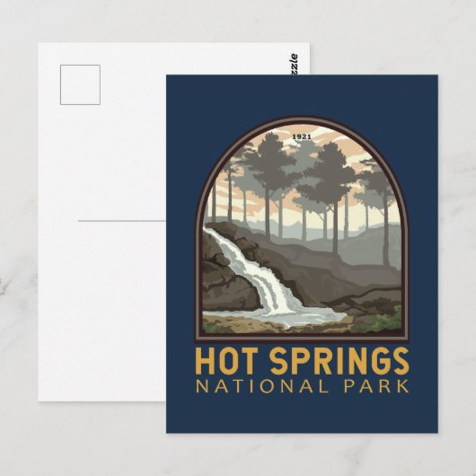 Hot Springs Nationaal Park Emblem Briefkaart (Voorkant / Achterkant)