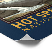 Hot Springs Nationaal Park  Emblem Poster (Hoek)