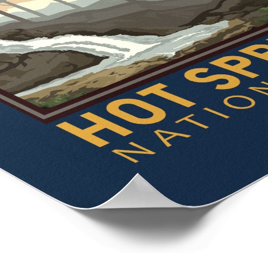 Hot Springs Nationaal Park  Emblem Poster (Hoek)