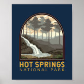 Hot Springs Nationaal Park  Emblem Poster (Voorkant)
