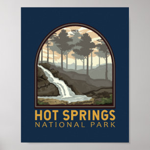 Hot Springs Nationaal Park  Emblem Poster
