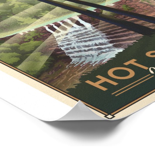 Hot Springs Nationaal Park Litho Kunstwerk Poster (Hoek)