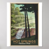 Hot Springs Nationaal Park Litho Kunstwerk Poster (Voorkant)