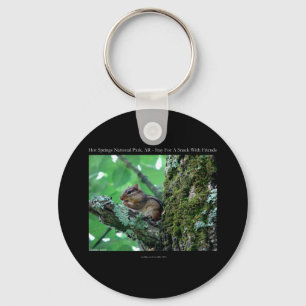 Hot Springs National Park, AR Chipmunk Snack Gifts Sleutelhanger