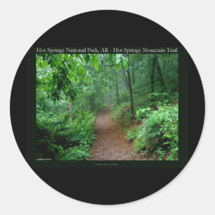 Hot Springs National Park, AR Fading Fog Gifts Ronde Sticker