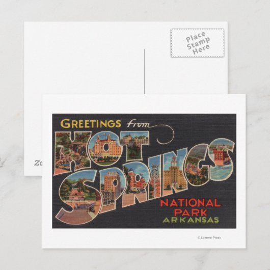 Hot Springs National Park, Arkansas (Blue) Briefkaart (Voorkant / Achterkant)