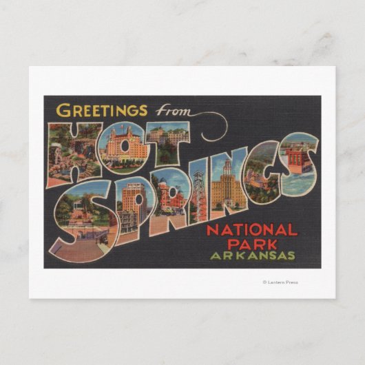 Hot Springs National Park, Arkansas (Blue) Briefkaart (Voorkant)