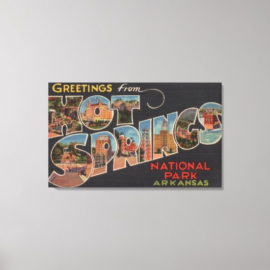 Hot Springs National Park, Arkansas (Blue) Canvas Afdruk (Voorkant)