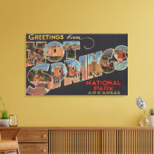 Hot Springs National Park, Arkansas (Blue) Canvas Afdruk (Insitu (Woonkamer))
