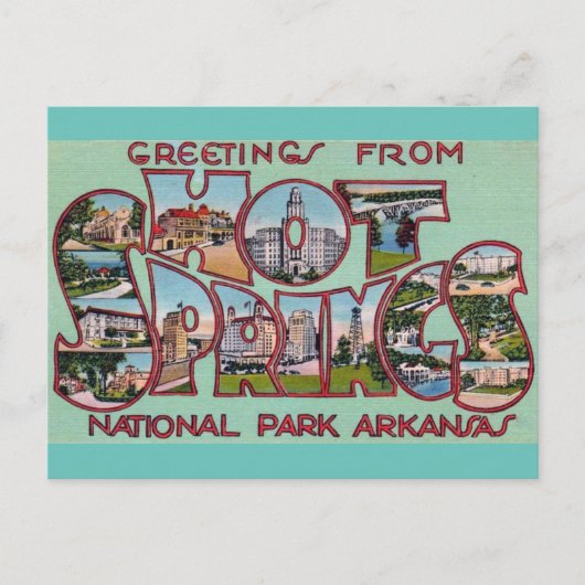 Hot Springs National Park Arkansas Briefkaart (Voorkant)
