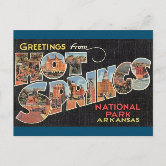 Hot Springs National Park Arkansas Briefkaart (Voorkant)