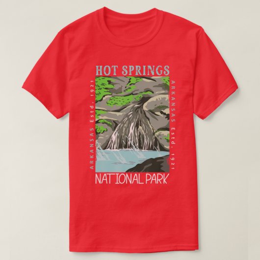 Hot Springs National Park Arkansas Distress Vint T-shirt (Design voorkant)