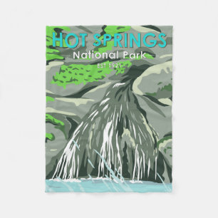 Hot Springs National Park Arkansas  Fleece Deken