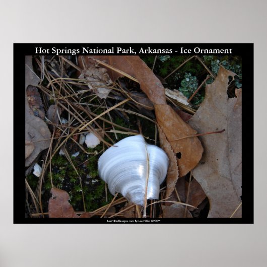 Hot Springs National Park, Arkansas - Ice Ornament Poster (Voorkant)