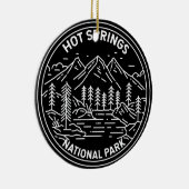 Hot Springs National Park Arkansas Monoline Keramisch Ornament (Rechts)