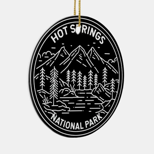 Hot Springs National Park Arkansas Monoline Keramisch Ornament (Rechts)