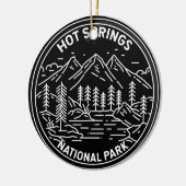 Hot Springs National Park Arkansas Monoline Keramisch Ornament (Links)