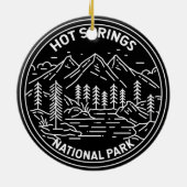 Hot Springs National Park Arkansas Monoline Keramisch Ornament (Achterkant)