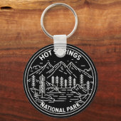 Hot Springs National Park Arkansas Monoline Sleutelhanger (Voorkant)