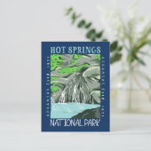 Hot Springs National Park Arkansas, onderdruk Briefkaart (Staand voorkant)