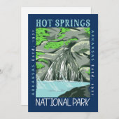 Hot Springs National Park Arkansas, onderdruk Feestdagenkaart (Voorkant / Achterkant)