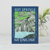 Hot Springs National Park Arkansas, onderdruk Feestdagenkaart (Staand voorkant)