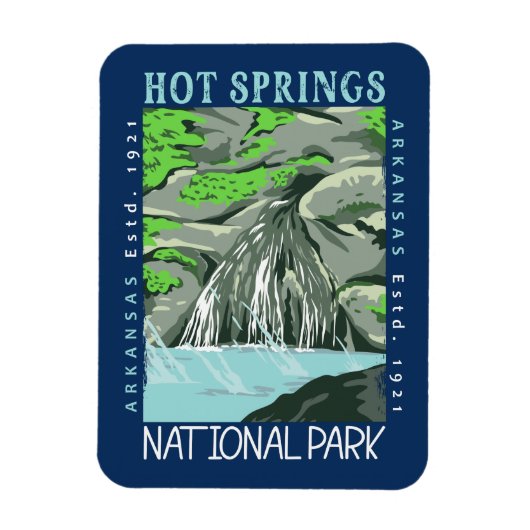 Hot Springs National Park Arkansas, onderdruk Magneet (Verticaal)
