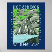Hot Springs National Park Arkansas, onderdruk Poster (Voorkant)