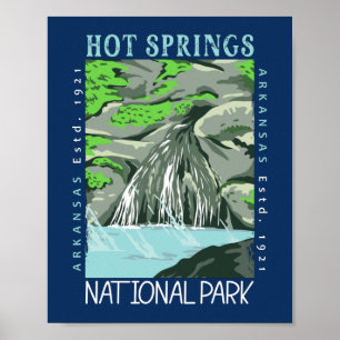 Hot Springs National Park Arkansas, onderdruk Poster